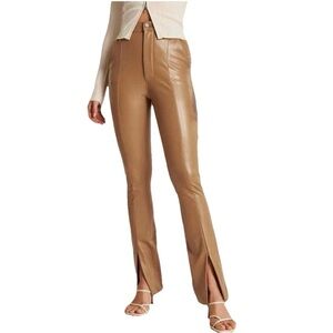 Abercrombie Skinny Ultra High Rise Tan Faux Leather Size 26/2s